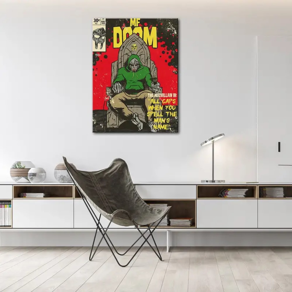 MF DOOM Retro Canvas Poster 